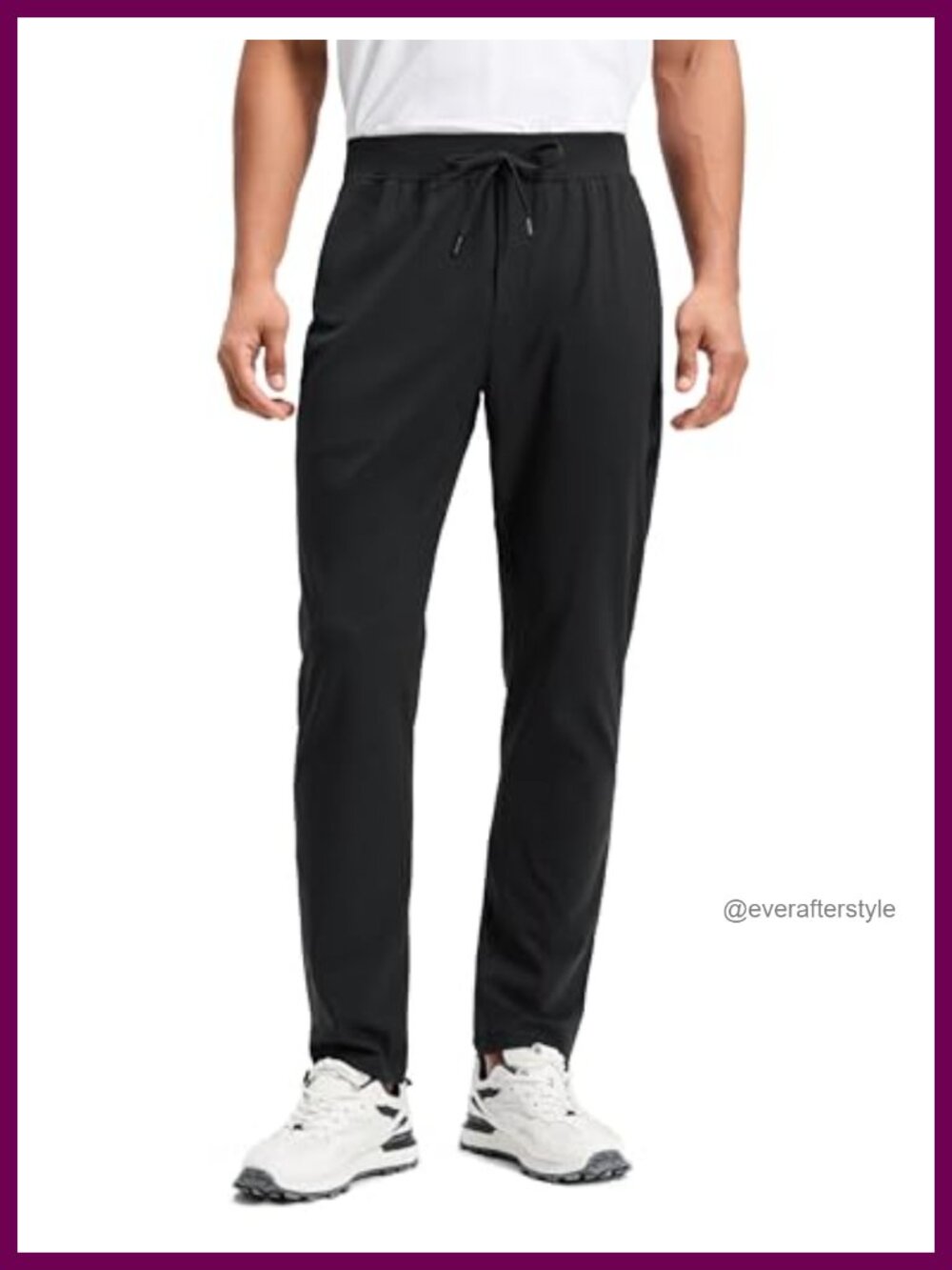 4-Way Stretch Slim Fit Athletic Sweatpants 30" Inseam Drawstring